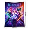 1pc K-Pop Style Print Tapestry,Wall Hanging for Kawaii Room Decor, Polyester Wrinkle-Resistant Art,Includes Hanging Kit