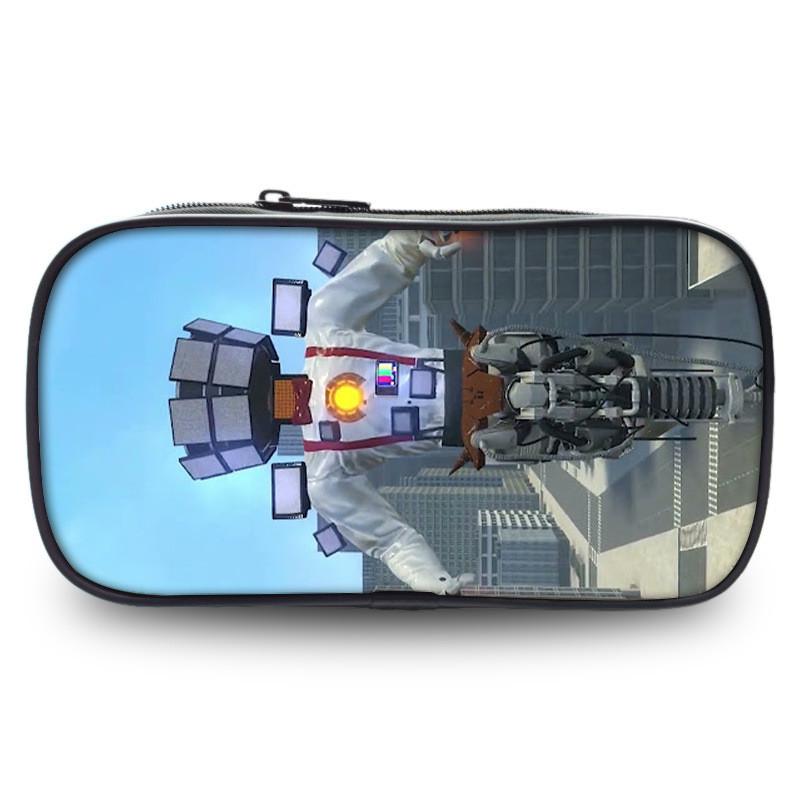Skibidi Toilet Unique Pen Case Fashionable Polyester Unisex For Use School