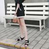 Summer 2025 New Leather Sandals For Women In Women's Sports Style Wedge Lightweight Velcro Large-Size Slippers For Women Casual