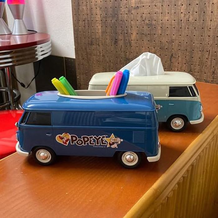 Tissue T1 Bus Tissue POPEYE with Cup Holder Case+ (Plus) Case, Blue, Design,