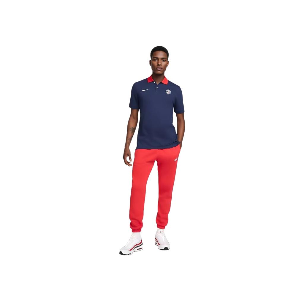 Nike Dri-FIT Soccer Polo Paris Saint-Germain Moisture-Wicking Comfortable Short Sleeve Polo Men tops Midnight-Navy FZ7245-410
