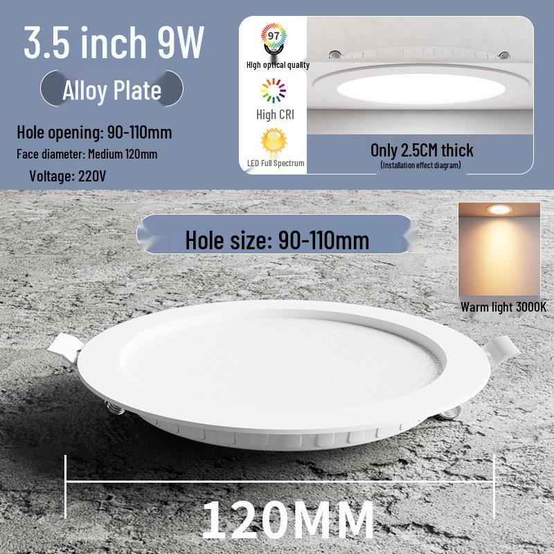 Ultra-Thin LED Downlight: 4-6 Inch Recessed Ceiling Spotlight