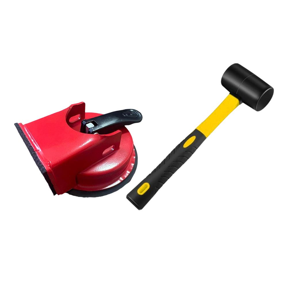 Professional Style Glass Suction Cup Lifter and Rubber Hammer for Floor Gap Repair and Moving Heavy Glass Panels