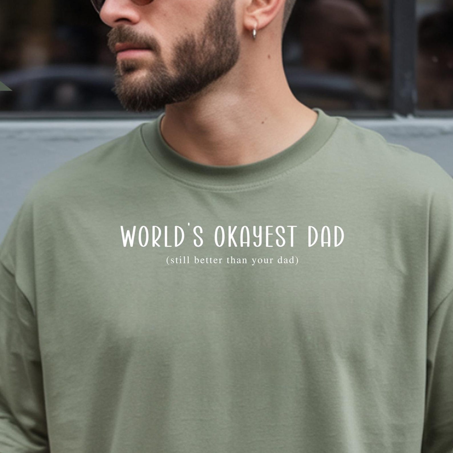 World s Okayest Dad Shirt, Funny Sarcastic Dad Gift, Comfort Colors® Fathers Day Tee 2XL