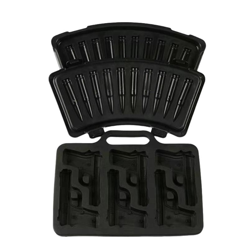 Innovative Ice Maker Flexible Ice Cube Molds Handgun/Slug Shape SiIicone Ice Cube Tray SiIicone Ice Cube Maker for Ice
