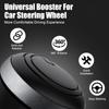 Metal Bearing Power Handle 360 Degree Rotation Turning Steering Wheel Booster Ball Shaped Spinner Knob Black
