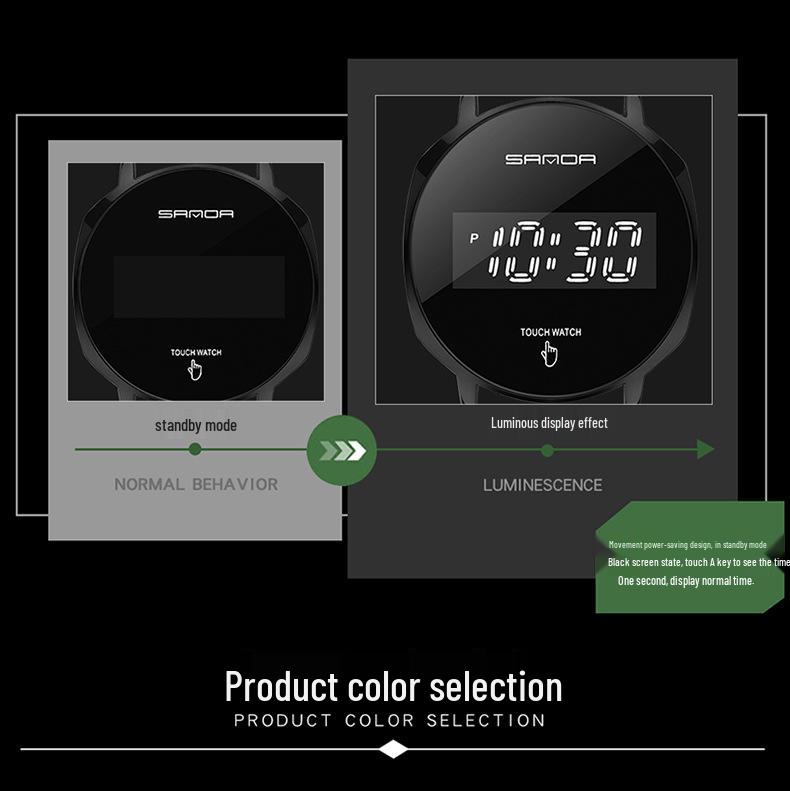 Sanda Waterproof Minimalist Luminous Electronic Watch for Men & Women