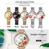 CURREN 9060 Luxus Casual Business Quarz Damenuhr Blumenzifferblatt Elegante exquisite Dame Handgelenk