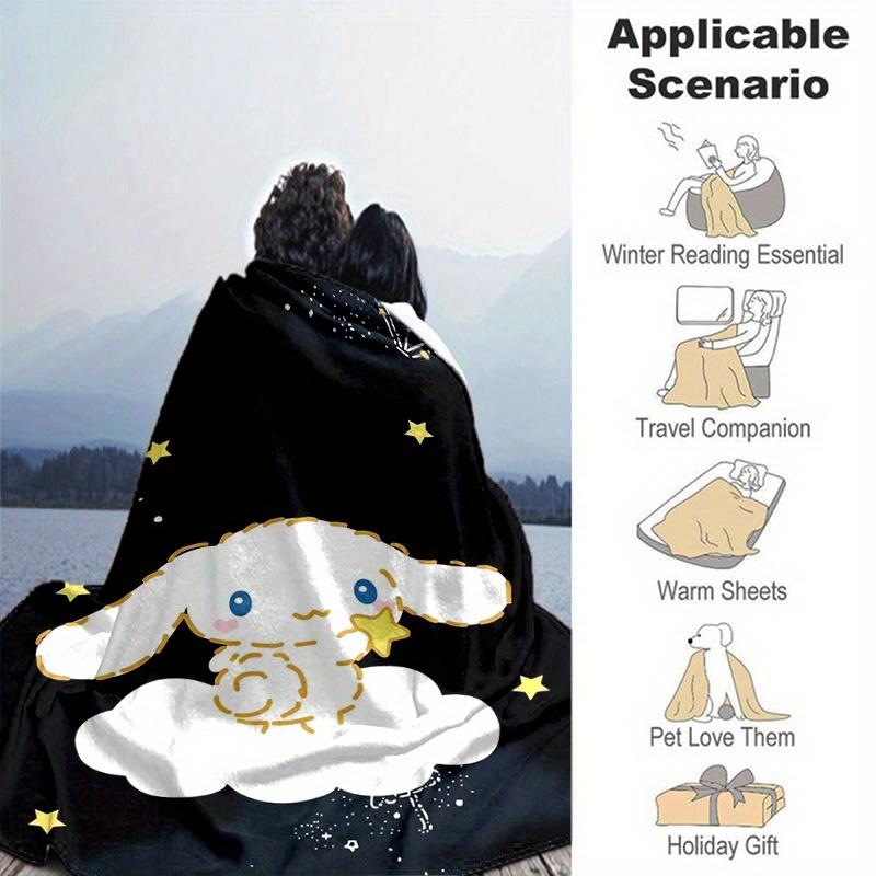 1pc, Sanrio Cozy Home Decor: Adorable Lamb Blanket, Perfect Gift for Bedroom, Living Room, Travel, Camping, Car, Beach, Office Naps. Soft Flannel Thro