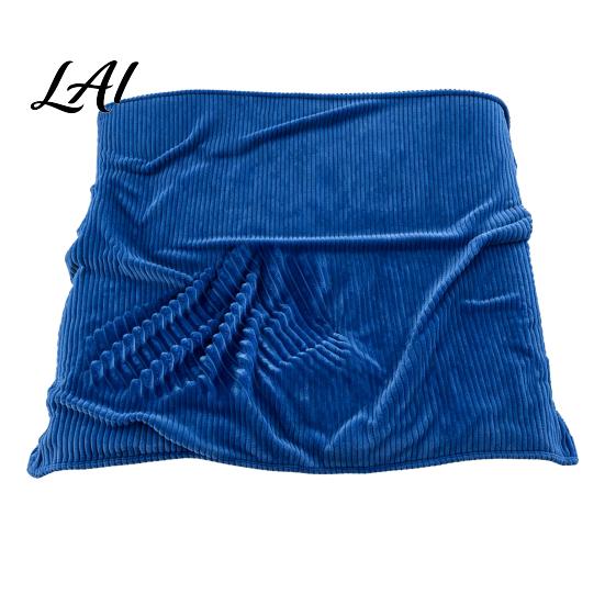 Skin Friendly Milk Velvet Throw Striped Fleece Blanket for Bed Ribbed Couch Thickened Warm Bed Soft Breathable Cozy Blankets Lightweight
