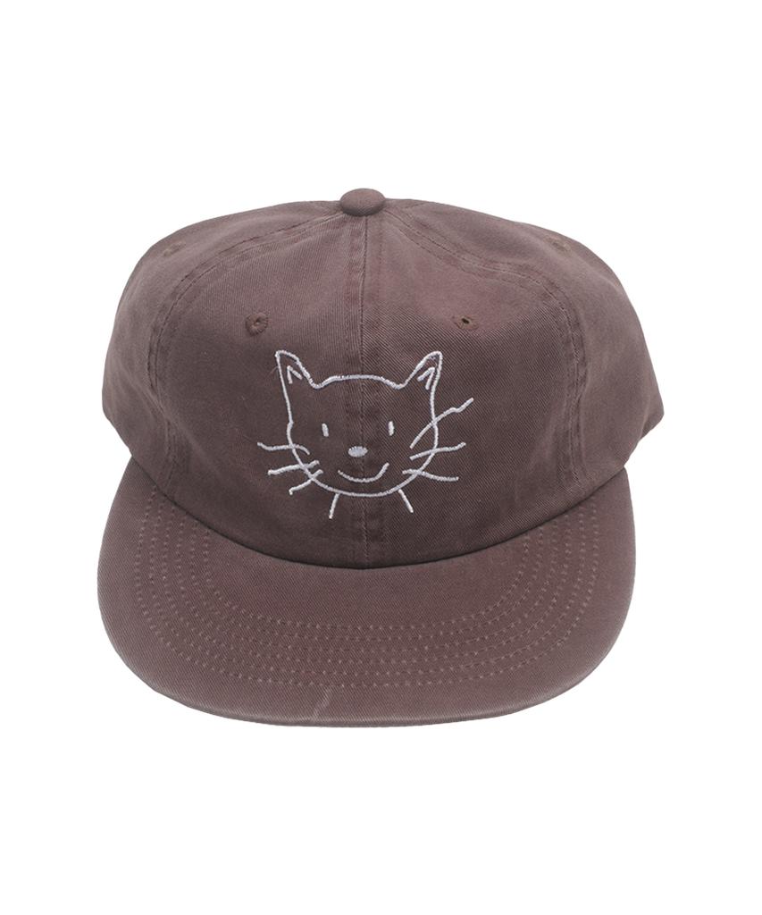 Eolaiteuaenggeul Cat Face Washed Cap (Brown)
