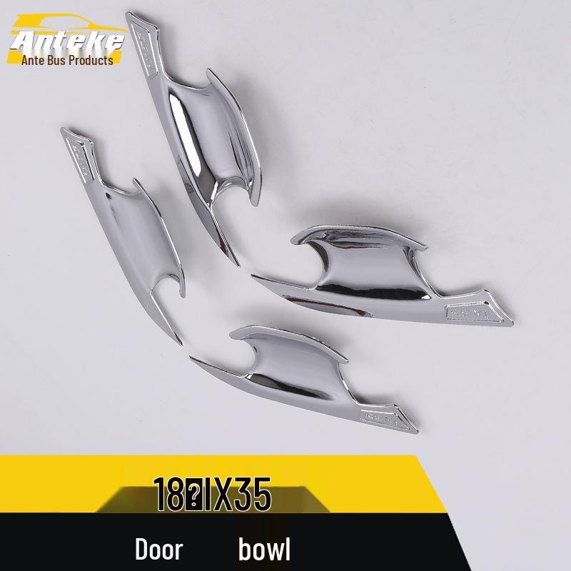 Fits 18 Models: IX35 Door Bowl Bright Piece - Outer Door Bowl Protective Film, Anti-Scratch, Wear-Resistant Decorative Frame, Car Accessories.