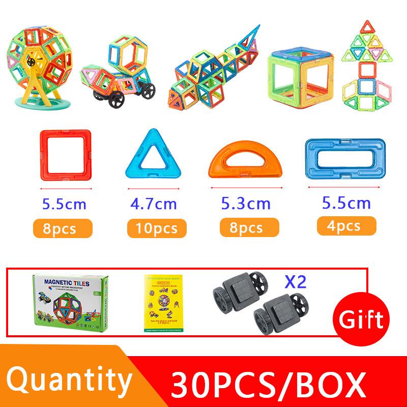 Large Educational Magnetic Tiles - Children's Development Toy for Creative Building and Thinking