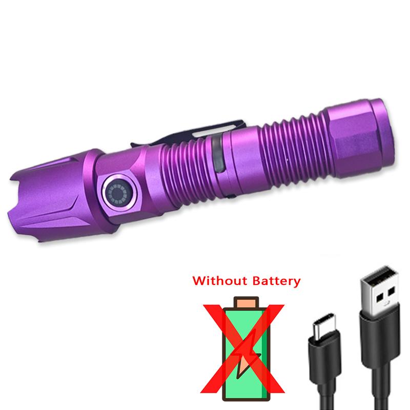 30 Вт 395 нм УФ-фонарик с USB-C зарядкой, мощный черный свет для обнаружения мочи домашних животных и отверждения смолы