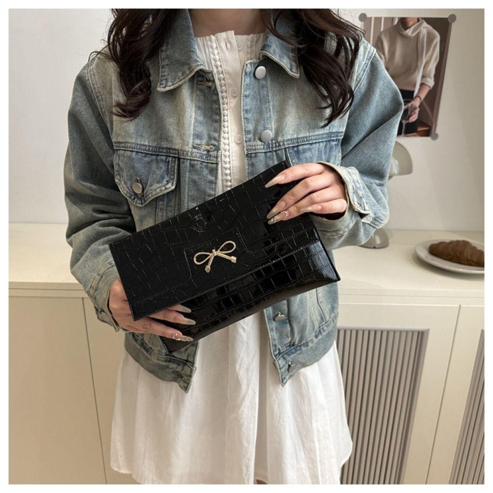 Purse Ladies Clutch Bag Handbag Evening Banquet Bag Casual Bow Envelope Bag  Office