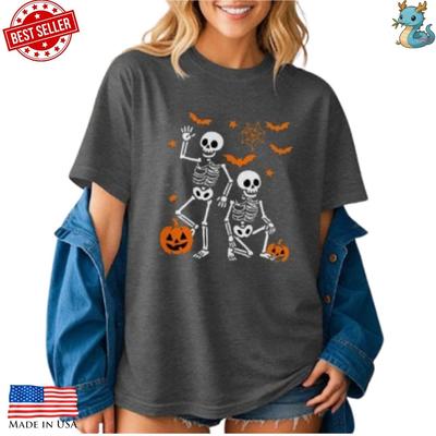 T-shirt GILDAN Squelette Drôle, T-shirt Unisexe Costume Graphique Halloween FDT