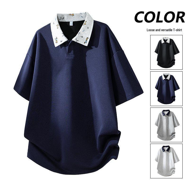 2026 Summer Men's & Unisex College-Style Short-Sleeved POLO Shirt - New High-End Two-Piece Design
