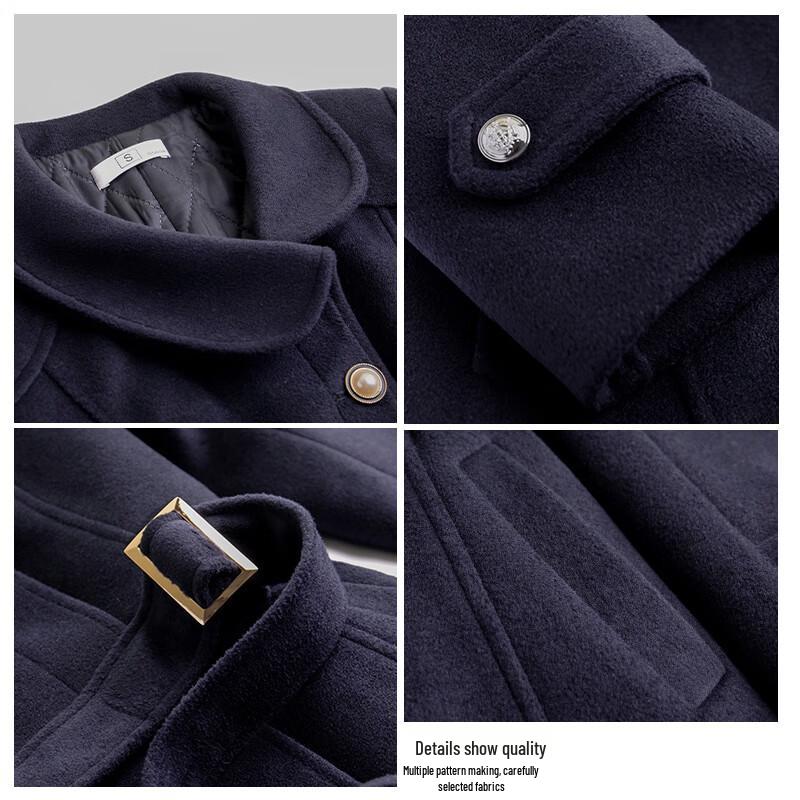 Women's Elegant Wool Blend Mid-length Coat