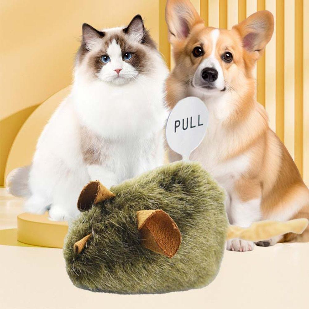Funny Simulation Mouse Cat Toy Automatic Chirping Bite Resistance Interactive Cat Toy Soft Relieve Boredom Mouse Cat