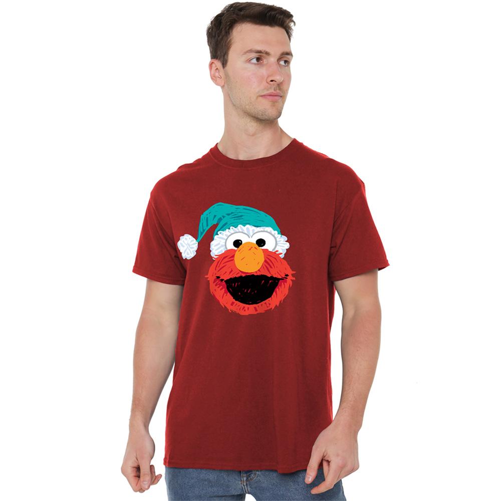 Sesame Street Unisex Adult Elmo Christmas T-Shirt