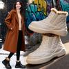 Snow Boots Women's Autumn and Winter New Velvet Thickened Warm Thick-soled Versatile Cotton Boots Cotton Shoes