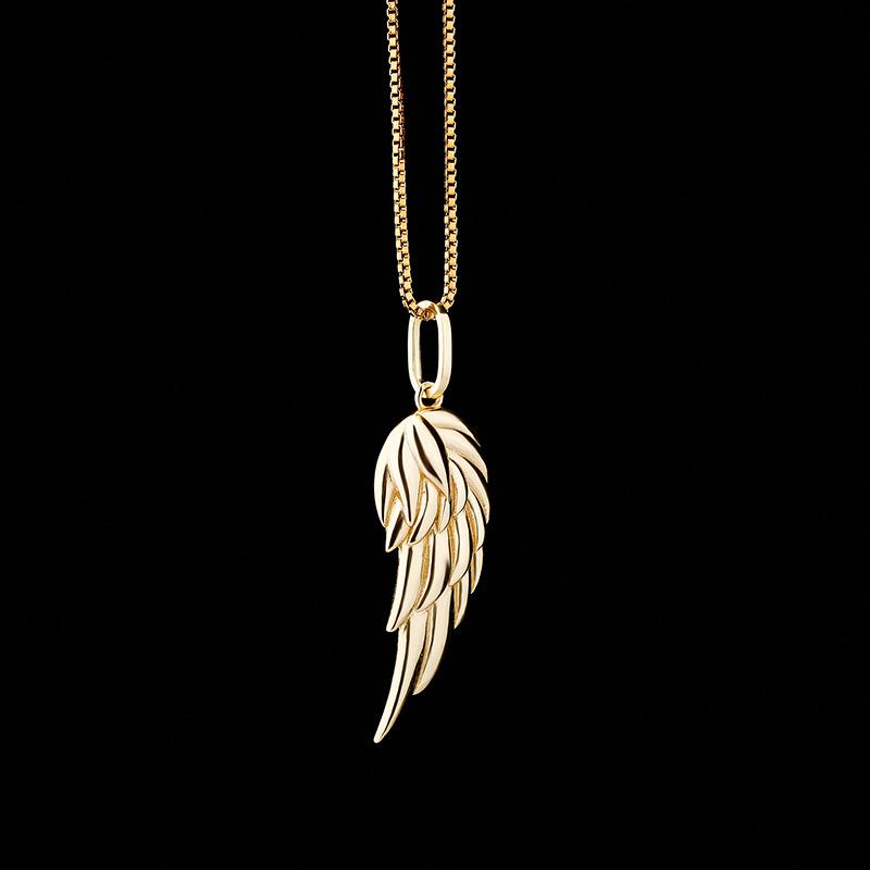 925 Silver Feather Pendant Hip-Hop Necklace for Men and Women