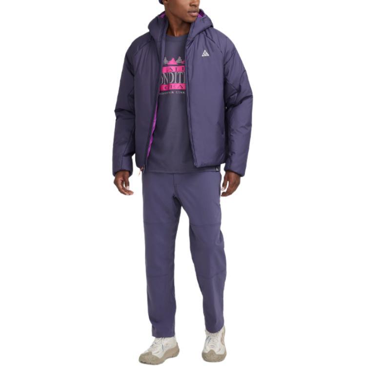 Nike Primaloft Therma-Fit Adv ACG Rope De Dope Effen Kleur Met Capuchon Comfortabele Jas Heren Jas Diep Rozijn FV8690-573