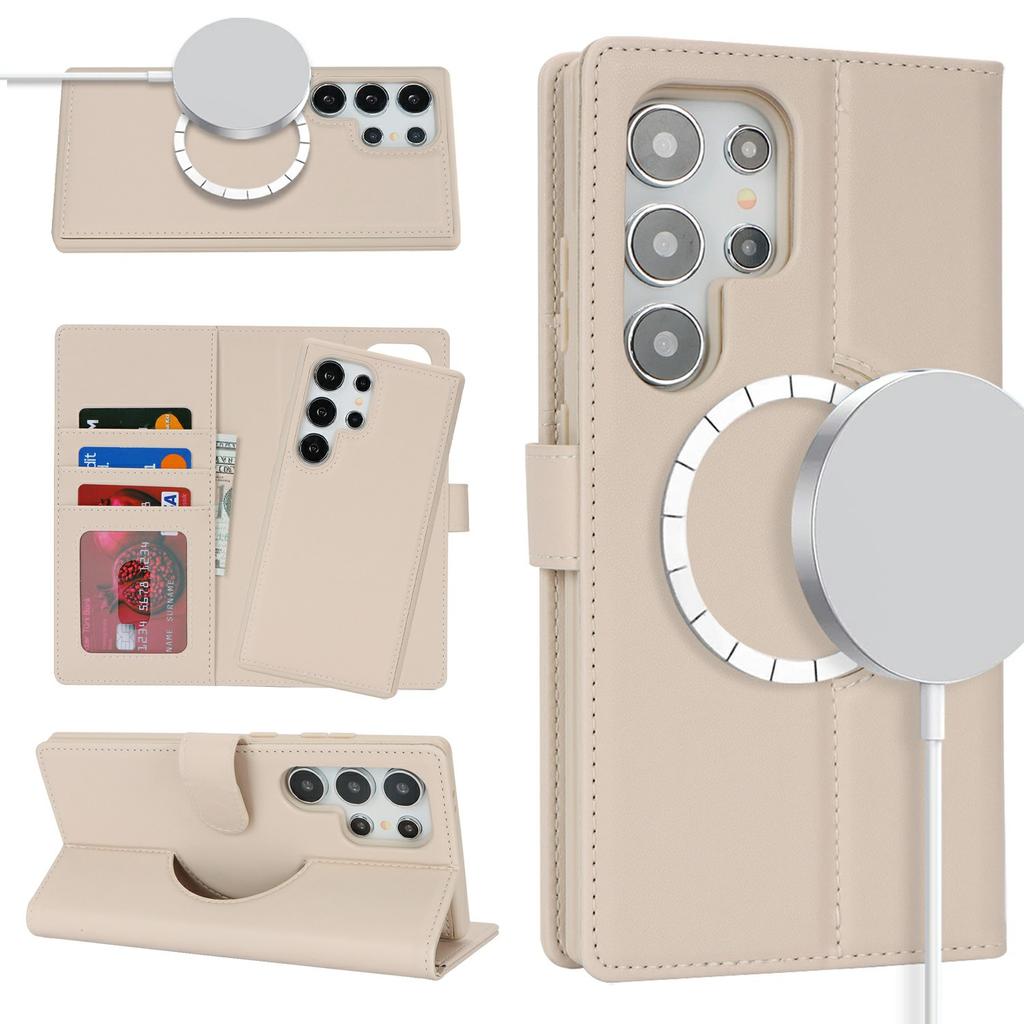 For Samsung Galaxy S24 Ultra Wallet Magnetic Case Anti-Drop Detachable PU Leather Phone Cover