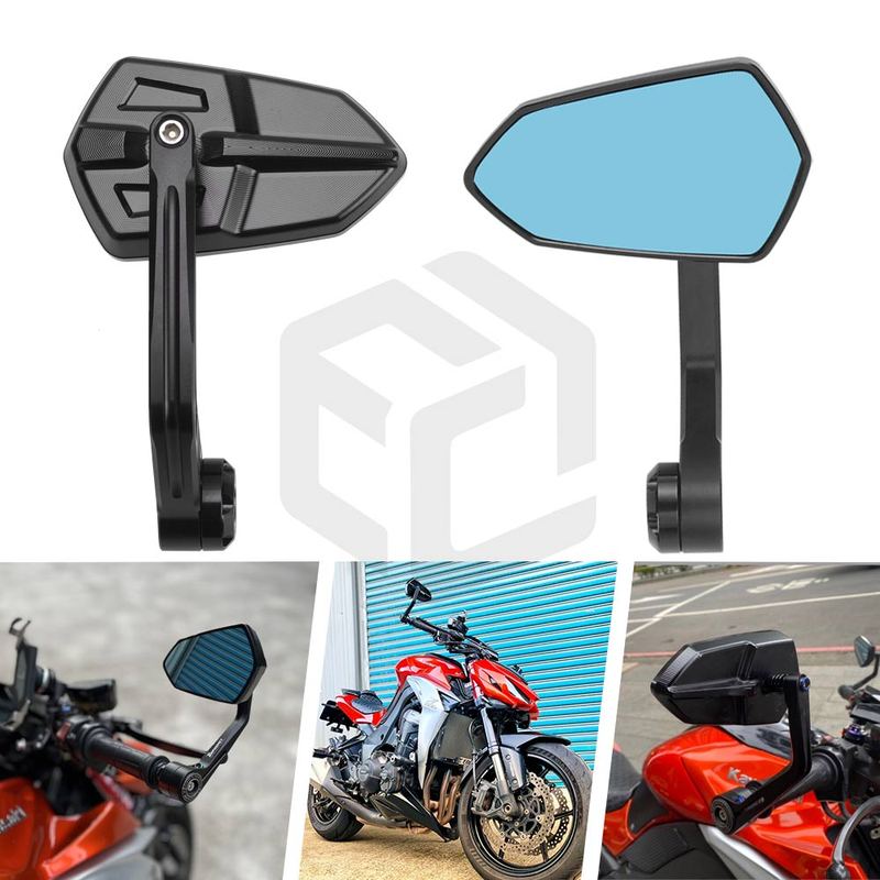 Motorcycle Accessories Bar End Mirror Rearview Handlebar Rear View Mirrors M8 8MM For Kawasaki Z900 Z1000 Z900rs ZH2