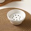 Ceramic Dipping Sauce Bowl Creative Double-layer Filter Soup Bowl Hot Pot Drip Oil Bowl  Home