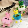 Plush Rabbit Hair Small Coal Ball Keychain Bag Cute Doll Pendant Cartoon Plush Doll Pendant