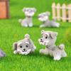 Cute Schnauzer Micro-landscape Potted Plant Ornaments and Puppy Decorative Accessories