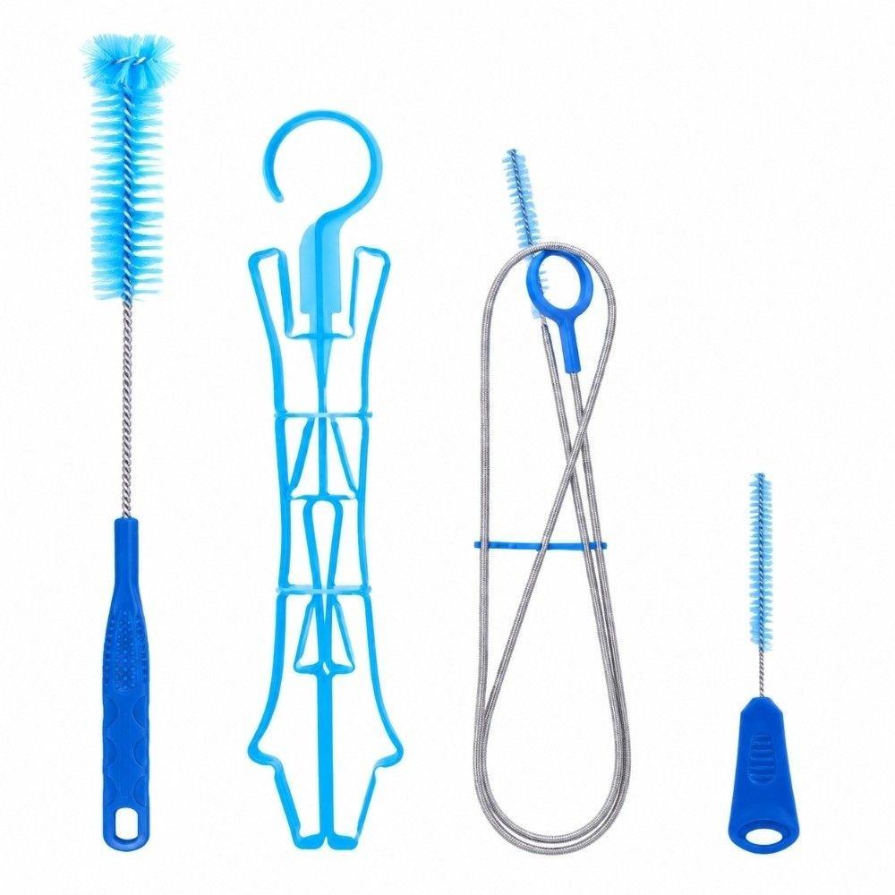 Flexible Water Reservoir Cleaning Tools Collapsible Drying Frame Hose Brush Set Hiking