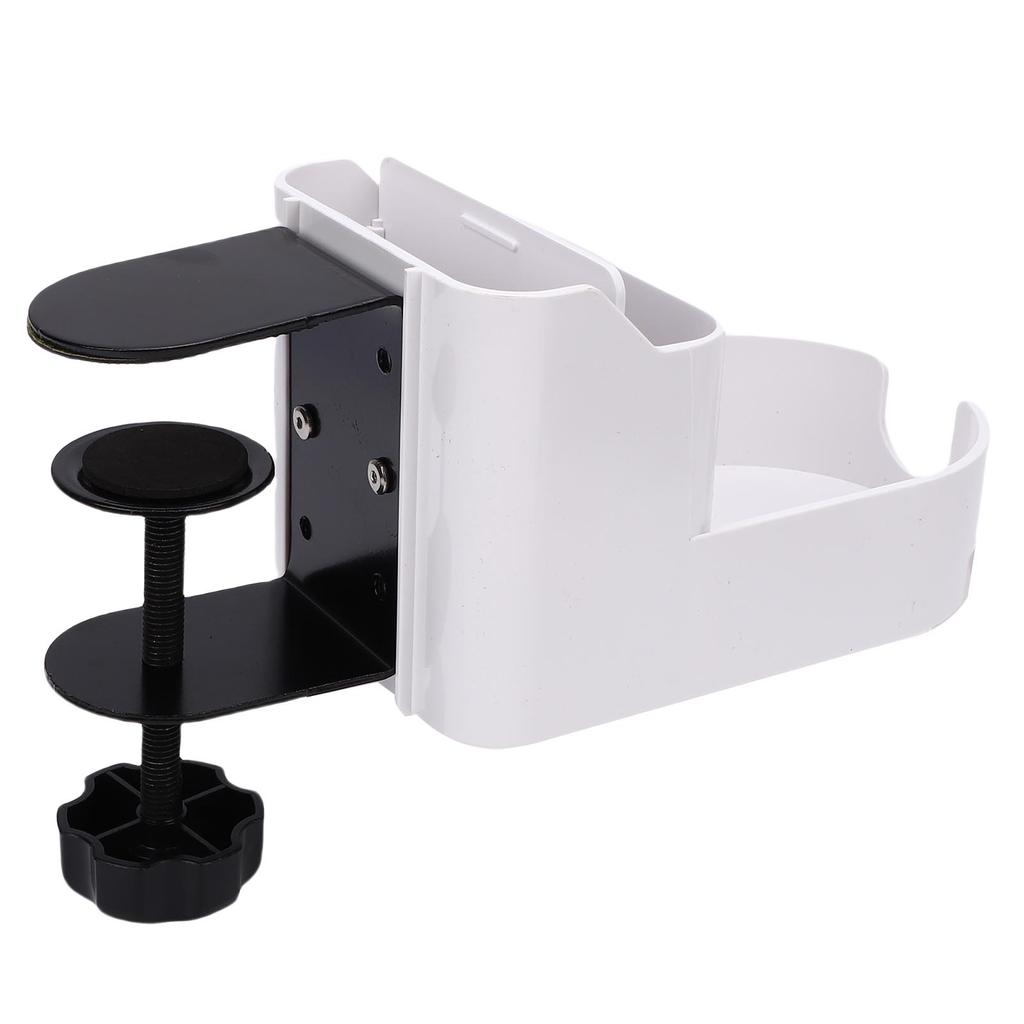 Desk Cup Holder Desk Organizer Adjustable Multi Functional Clamp On Desk Pen Phone Storage Holder for Home Office Table