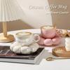 Ceramic Mug Cute Cloud Decorative Plate Coffee Cup Set Creative Ceramic Cup Gift  Modern Living Room Home Decoration