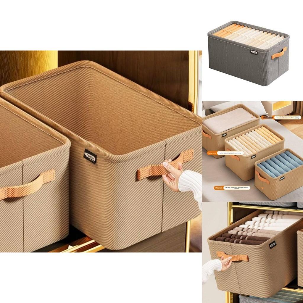 Modern Minimalist Fabric Storage Bin With Foldable Design For Clothing And Toy Organization