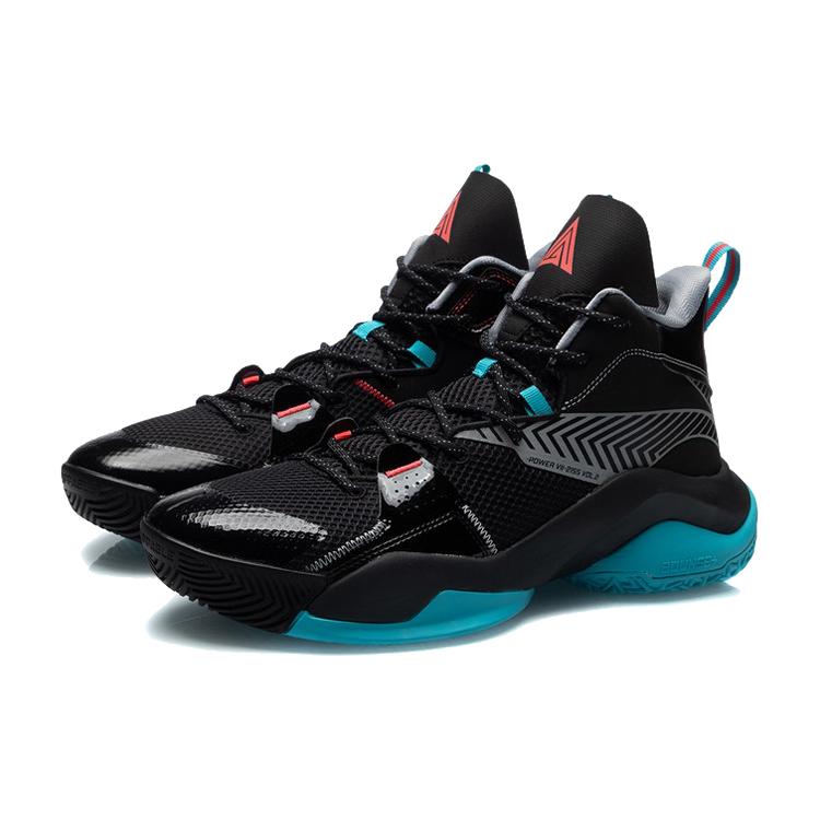 Li Ning Power 7 V2 Basketball Shoes Men's High Top Black/Blue ABPR009-2