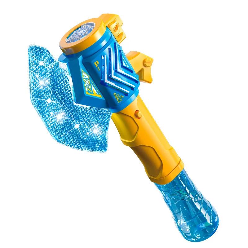 Non-Toxic Axe Bubble Gun Handheld Bubble Stick With Lights Automatic Soap Bubbles Toy Outdoor Party Games Children'S Toys For Kids Children