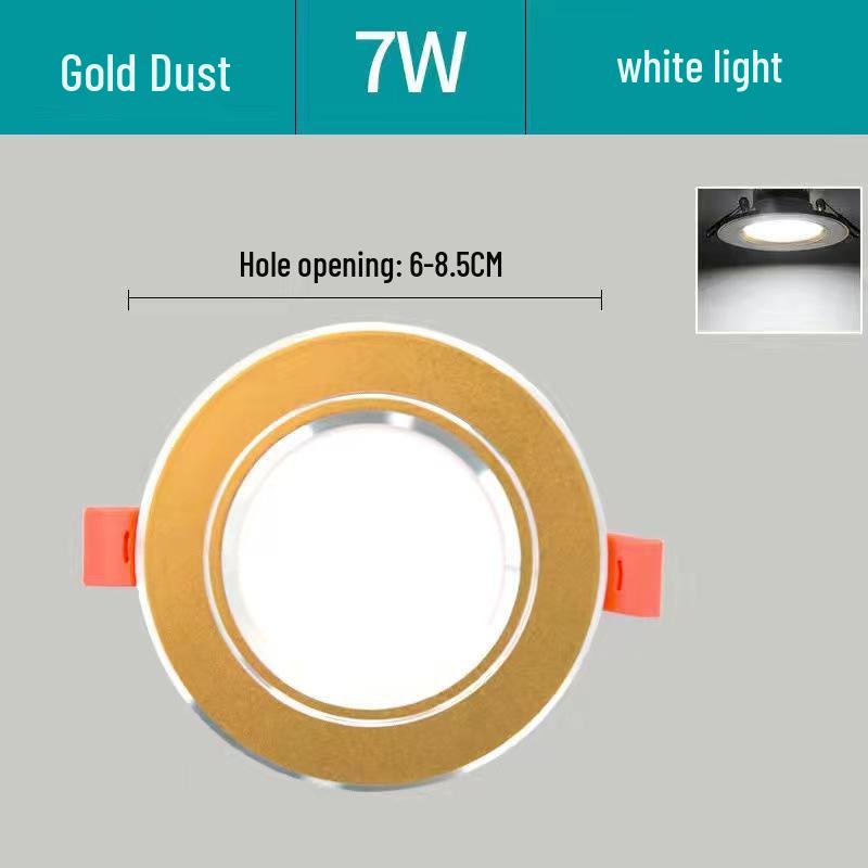 5W Dimmable Ceiling Downlight with 3-Color Settings