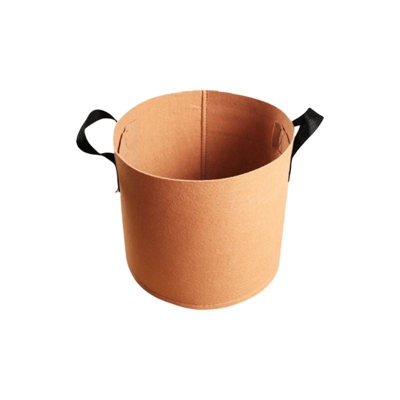 Nonwoven Fabric Grow Bags Garden Plant Pots with Handle Nonwoven Texture Suitable for Growth of Vegetables and Flowers
