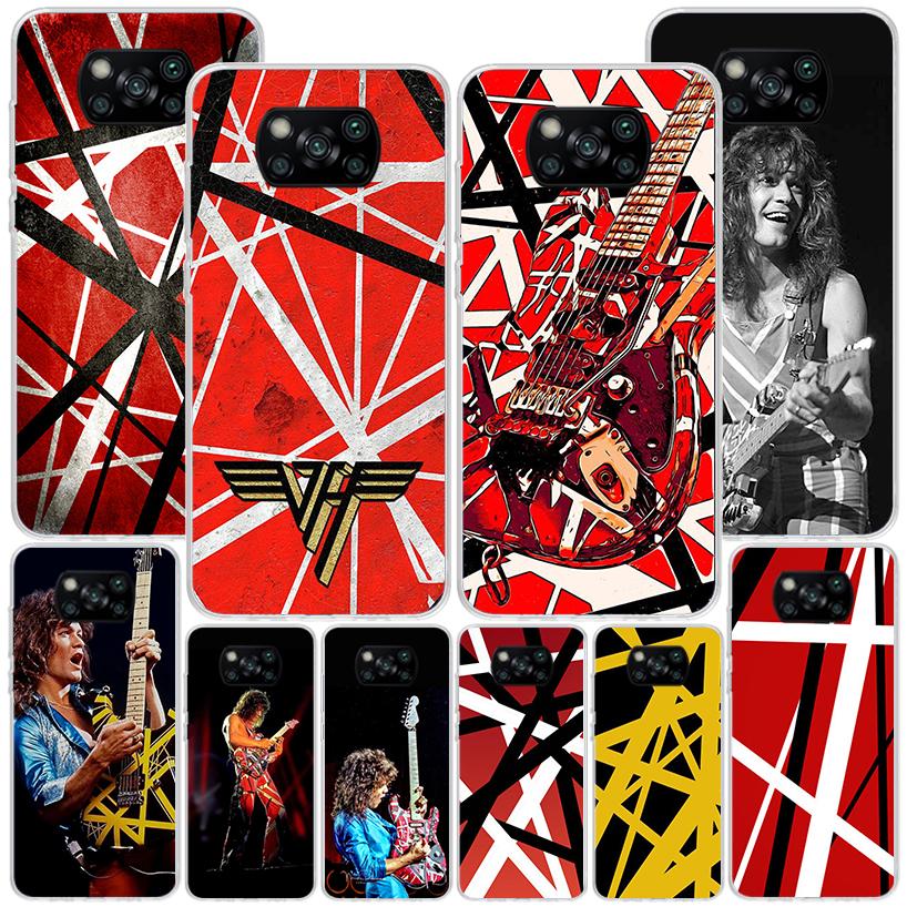 Eddie Van Halen Graphic Guitar Phone Case For Xiaomi Poco X7 X6 X5 Pro F7 Ultra Redmi 15C 15 13C 13 12C 12 10 10A 10C 9 9A 9C 9T