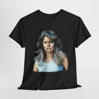 Vintage Farrah Fawcett T-shirt, Retro 70s Tee, Klassieke Iconische Print, Unisex