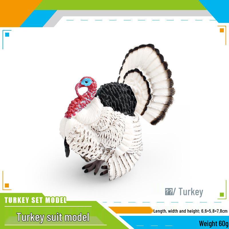 Cross-Border Children's Turkey & Rooster Animal Model Ornament