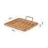 , Square, Woven Tray with Handle, Ideal for Home, Snacks, Fruit, Kitchen And Desk.