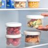 Round Food-Grade Plastic Storage Box, Refrigerable & Airtight for Preserving Freshness