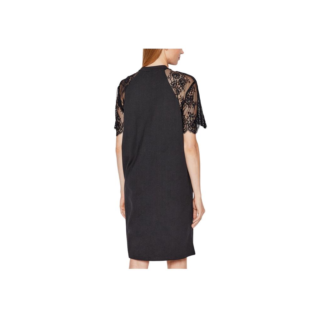 Adidas Atmungsaktives Bequemes Rundhals Kurzarmkleid Damenkleider Schwarz HC4571