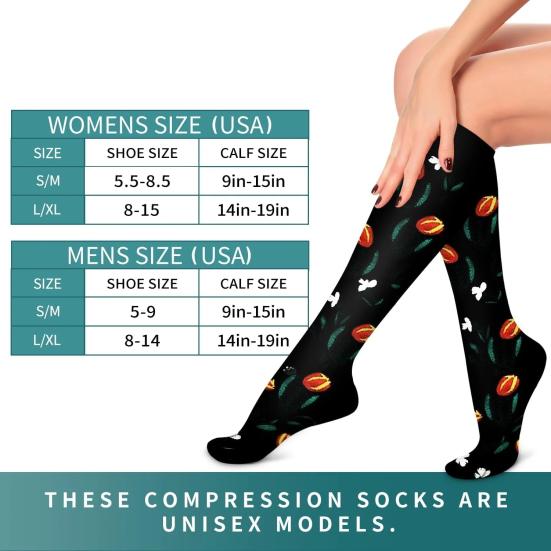 6Pairs Compression Socks for Women and Men - Best for Circulation, Running, Athletic, Recover, Nurse, Travel