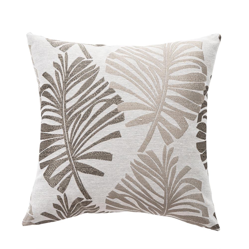 Pack of 2 Square Fern Frond Pillow Decorative Pillow Cover, 18" x 18" Farmhouse Cushion Case for Bed Couch Sofa