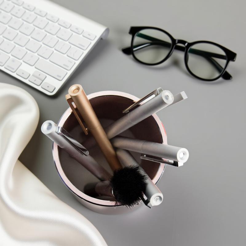 Fashion Modern Style Aluminum Alloy Pencil Holder Office Study Daily Use Large Size Desktop Metal Storage Box