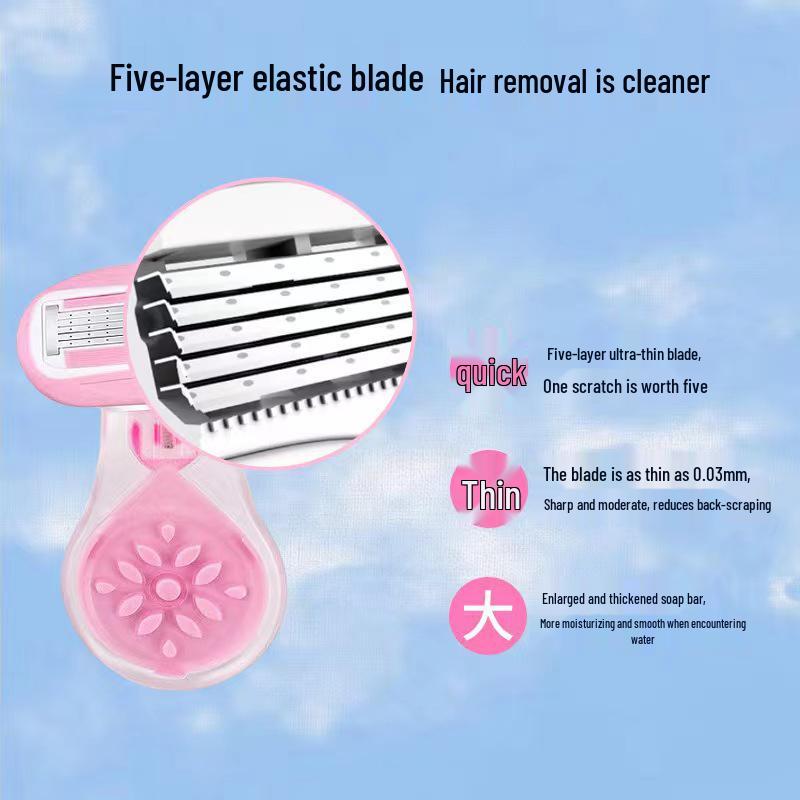 Stylish 5-Layer Women's Razor for Shaving Armpit & Body Hair